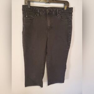 Black Denim Capri Pants